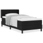 vidaXL Letto a molle con testiera Nero 90 x 190 cm Tessuto e Schiuma vidaXL Letto a molle con testiera Nero 90 x 190 cm Tessuto e Schiuma
