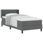 vidaXL Letto a Box con materasso - Grigio scuro - 90 x 200 cm - Tessuto vidaXL Letto a Box con materasso - Grigio scuro - 90 x 200 cm - Tessuto