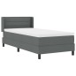 vidaXL Letto a Box con materasso - Grigio scuro - 90 x 200 cm - Tessuto vidaXL Letto a Box con materasso - Grigio scuro - 90 x 200 cm - Tessuto