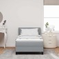 vidaXL Letto Box Spring con materasso - grigio chiaro, 100 x 200 cm, tessuto