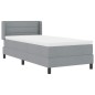vidaXL Letto Box Spring con materasso - grigio chiaro, 100 x 200 cm, tessuto