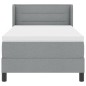 vidaXL Letto Box Spring con materasso - grigio chiaro, 100 x 200 cm, tessuto