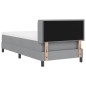 vidaXL Letto Box Spring con materasso - grigio chiaro, 100 x 200 cm, tessuto