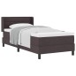 vidaXL Letto a molle Marrone Scuro 100 x 200 cm Tessuto e Schiuma vidaXL Letto a molle Marrone Scuro 100 x 200 cm Tessuto e Schiuma