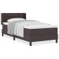 vidaXL Letto a molle Marrone Scuro 100 x 200 cm Tessuto e Schiuma vidaXL Letto a molle Marrone Scuro 100 x 200 cm Tessuto e Schiuma