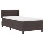 vidaXL Letto a molle Marrone Scuro 100 x 200 cm Tessuto e Schiuma vidaXL Letto a molle Marrone Scuro 100 x 200 cm Tessuto e Schiuma