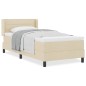 vidaXL Letto a Contenitore con Materasso, Crema, 100 x 200 cm, Tessuto. vidaXL Letto a Contenitore con Materasso, Crema, 100 x 200 cm, Tessuto.
