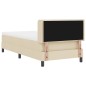 vidaXL Letto a Contenitore con Materasso, Crema, 100 x 200 cm, Tessuto. vidaXL Letto a Contenitore con Materasso, Crema, 100 x 200 cm, Tessuto.