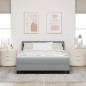 vidaXL Letto Box Spring con materasso in grigio chiaro, 140 x 190 cm in tessuto vidaXL Letto Box Spring con materasso in grigio chiaro, 140 x 190 cm in tessuto