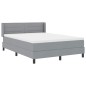 vidaXL Letto Box Spring con materasso in grigio chiaro, 140 x 190 cm in tessuto vidaXL Letto Box Spring con materasso in grigio chiaro, 140 x 190 cm in tessuto