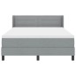 vidaXL Letto Box Spring con materasso in grigio chiaro, 140 x 190 cm in tessuto vidaXL Letto Box Spring con materasso in grigio chiaro, 140 x 190 cm in tessuto