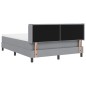 vidaXL Letto Box Spring con materasso in grigio chiaro, 140 x 190 cm in tessuto vidaXL Letto Box Spring con materasso in grigio chiaro, 140 x 190 cm in tessuto