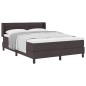 vidaXL Letto a molle Marrone Scuro 140 x 190 cm Tessuto e Schiuma