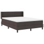 vidaXL Letto a molle Marrone Scuro 140 x 190 cm Tessuto e Schiuma