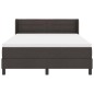 vidaXL Letto a molle Marrone Scuro 140 x 190 cm Tessuto e Schiuma