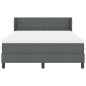 vidaXL Letto a molle con materasso, grigio scuro, 160 x 200 cm, tessuto.