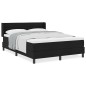 vidaXL Letto a molle con testiera Nero 160 x 200 cm Tessuto e Schiuma