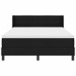 vidaXL Letto a molle con testiera Nero 160 x 200 cm Tessuto e Schiuma