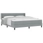 vidaXL Letto a molle Grigio chiaro 180 x 200 cm Tessuto e Schiuma
