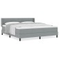 vidaXL Letto a molle Grigio chiaro 180 x 200 cm Tessuto e Schiuma