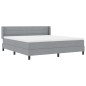 vidaXL Letto a molle Grigio chiaro 180 x 200 cm Tessuto e Schiuma