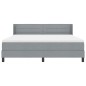 vidaXL Letto a molle Grigio chiaro 180 x 200 cm Tessuto e Schiuma