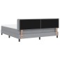 vidaXL Letto a molle Grigio chiaro 180 x 200 cm Tessuto e Schiuma