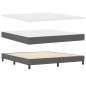 vidaXL Letto Molle con materasso, grigio scuro, 180 x 200 cm, tessuto. vidaXL Letto Molle con materasso, grigio scuro, 180 x 200 cm, tessuto.
