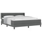 vidaXL Letto Molle con materasso, grigio scuro, 180 x 200 cm, tessuto. vidaXL Letto Molle con materasso, grigio scuro, 180 x 200 cm, tessuto.