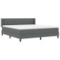 vidaXL Letto Molle con materasso, grigio scuro, 180 x 200 cm, tessuto. vidaXL Letto Molle con materasso, grigio scuro, 180 x 200 cm, tessuto.