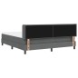 vidaXL Letto Molle con materasso, grigio scuro, 180 x 200 cm, tessuto. vidaXL Letto Molle con materasso, grigio scuro, 180 x 200 cm, tessuto.