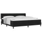 vidaXL Letto a molle con testiera Nero 200 x 200 cm Tessuto e Schiuma