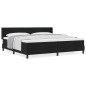 vidaXL Letto a molle con testiera Nero 200 x 200 cm Tessuto e Schiuma