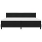 vidaXL Letto a molle con testiera Nero 200 x 200 cm Tessuto e Schiuma