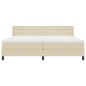 vidaXL Letto a molle con materasso crema, 200 x 200 cm - tessuto