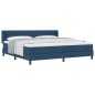 vidaXL Letto con sommier e materasso blu, 200x200 cm - Tessuto
