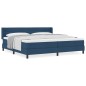 vidaXL Letto con sommier e materasso blu, 200x200 cm - Tessuto