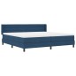 vidaXL Letto con sommier e materasso blu, 200x200 cm - Tessuto