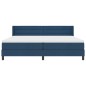 vidaXL Letto con sommier e materasso blu, 200x200 cm - Tessuto