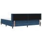 vidaXL Letto con sommier e materasso blu, 200x200 cm - Tessuto