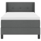 vidaXL Letto Contenitore con Materasso Grigio Scuro - 80 x 200 cm, Tessuto