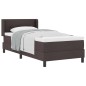 vidaXL Letto a molle Marrone Scuro 80 x 200 cm Tessuto e Schiuma vidaXL Letto a molle Marrone Scuro 80 x 200 cm Tessuto e Schiuma