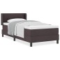 vidaXL Letto a molle Marrone Scuro 80 x 200 cm Tessuto e Schiuma vidaXL Letto a molle Marrone Scuro 80 x 200 cm Tessuto e Schiuma