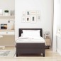 vidaXL Letto a molle Marrone Scuro 80 x 200 cm Tessuto e Schiuma vidaXL Letto a molle Marrone Scuro 80 x 200 cm Tessuto e Schiuma