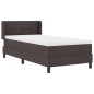 vidaXL Letto a molle Marrone Scuro 80 x 200 cm Tessuto e Schiuma vidaXL Letto a molle Marrone Scuro 80 x 200 cm Tessuto e Schiuma