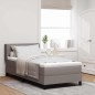vidaXL Letto a molle con materasso - tortora, 80x200 cm, tessuto vidaXL Letto a molle con materasso - tortora, 80x200 cm, tessuto