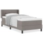vidaXL Letto a molle con materasso - tortora, 80x200 cm, tessuto vidaXL Letto a molle con materasso - tortora, 80x200 cm, tessuto