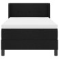 vidaXL Letto a molle con testiera Nero 90 x 190 cm Tessuto e Schiuma