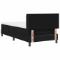 vidaXL Letto a molle con testiera Nero 90 x 190 cm Tessuto e Schiuma