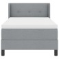 vidaXL Letto Box Spring e materasso in grigio chiaro, 100 x 200 cm, tessuto